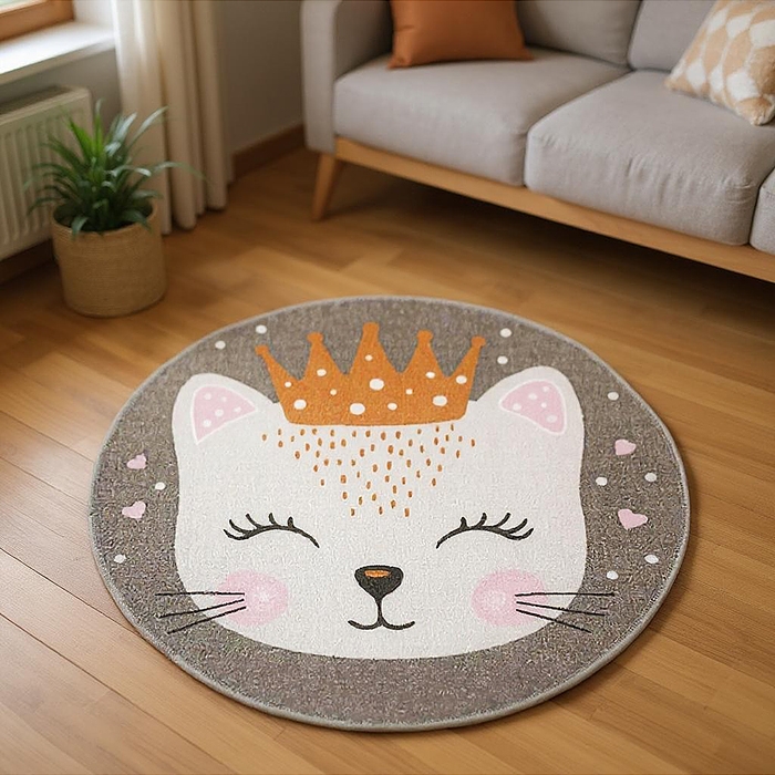 Ковер "Принцесса" дет. 1х1 круглый, TPR (прорезиненный)