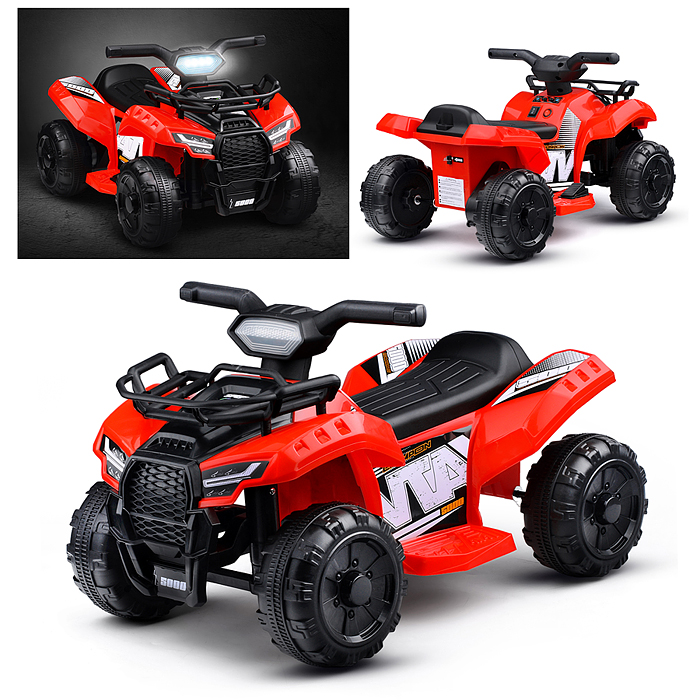 Квадроцикл U014100Y "Повелитель дорог" на аккумуляторе, в коробке (красный) не пролив пластика трещи