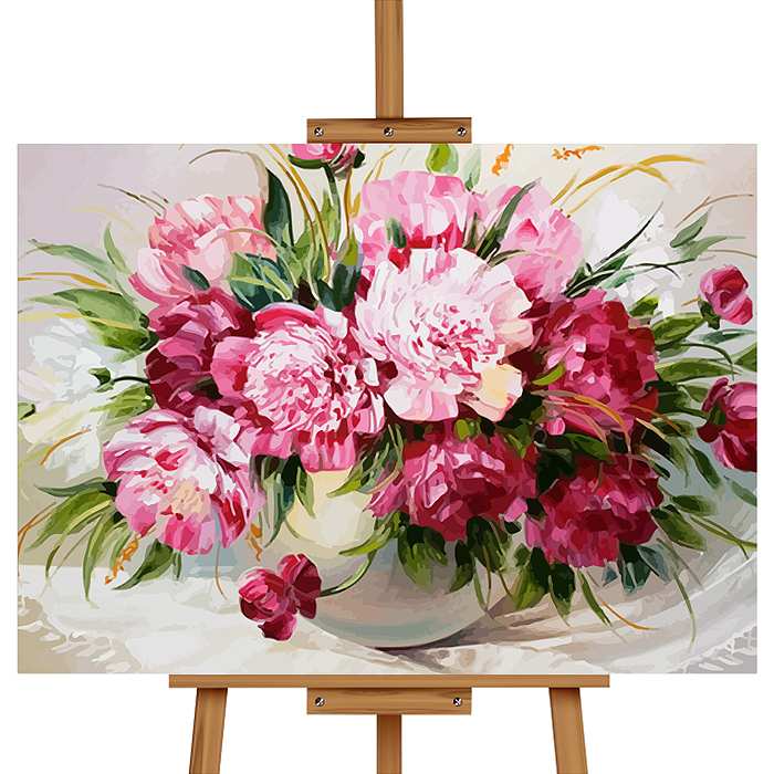 Фото к товару Набор для рисования MKR4030-71 "Картина по номерам 30х40см. Пионы" Набор для рисования MKR4030-71 "Картина по номерам 30х40см. Пионы"