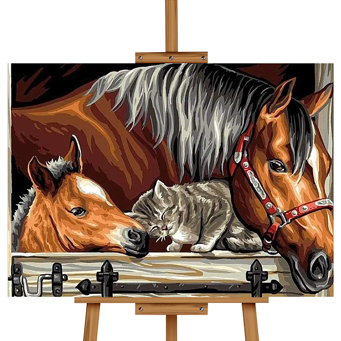 Фото к товару Набор для рисования MKR4030-89 "Картина по номерам 30х40см. Верные друзья" Набор для рисования MKR4030-89 "Картина по номерам 30х40см. Верные друзья"