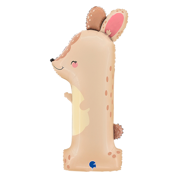 Шар (38''/97 см) Цифра, 1 Зайка, 1 шт. в уп. Шар (38''/97 см) Цифра, 1 Зайка, 1 шт. в уп.