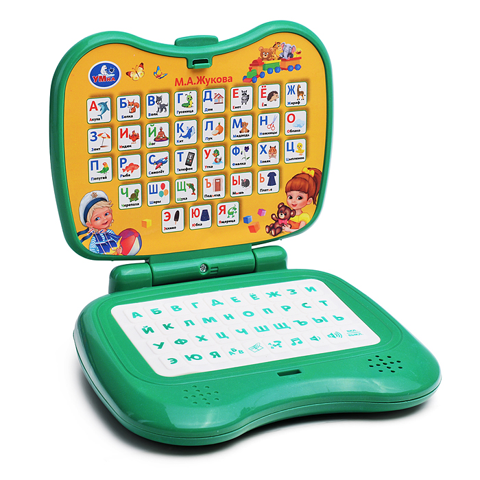 Фото к товару Обучающий компьютер азбука, 100+ песен, стихов и звуков Жукова М.А. в коробке Обучающий компьютер азбука, 100+ песен, стихов и звуков Жукова М.А. в коробке