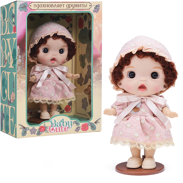 Виниловая кукла Baby Cute Maxi с подставкой, 18 см Виниловая кукла Baby Cute Maxi с подставкой, 18 см