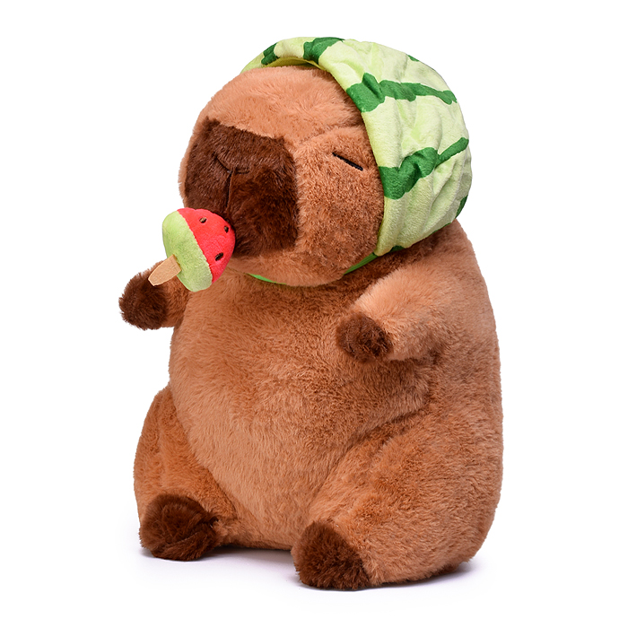 Мягкая игрушка М1591 "Капибара" с арбузиком, 30 см. Мягкая игрушка М1591 "Капибара" с арбузиком, 30 см.