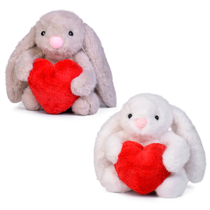 Мягкая игрушка М1601 "Заяц" с сердечком, 22 см. Мягкая игрушка М1601 "Заяц" с сердечком, 22 см.