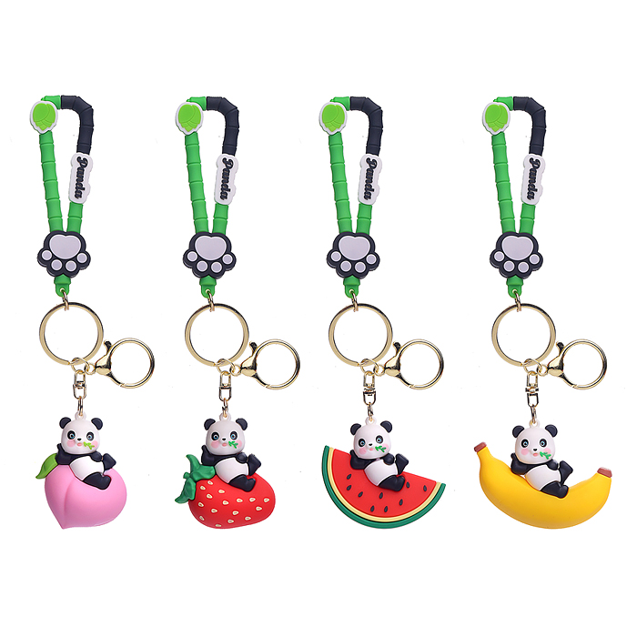 Брелок 00-7561 "Панда на фрукте" (микс) Брелок 00-7561 "Панда на фрукте" (микс)