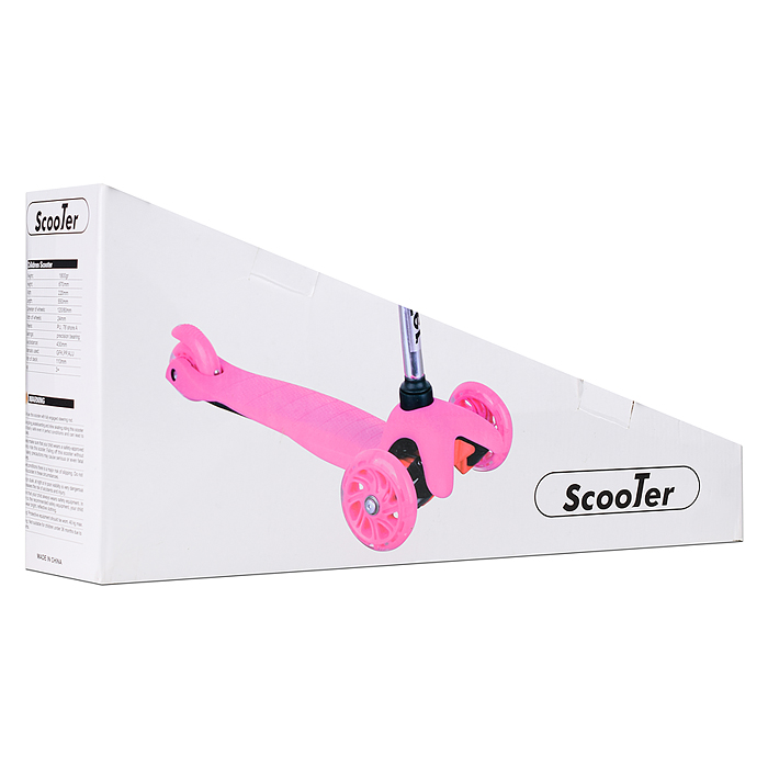 Фото к товару Самокат U026125Y оранжевый, 3-х колесный, в коробке Самокат U026125Y оранжевый, 3-х колесный, в коробке