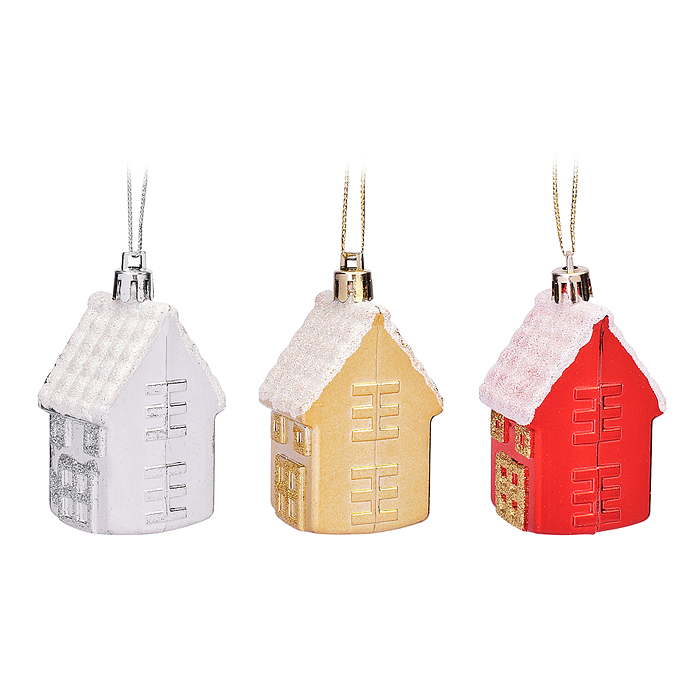 Набор новогодних украшений S0172 "Сказочный домик" в пакете Набор новогодних украшений S0172 "Сказочный домик" в пакете