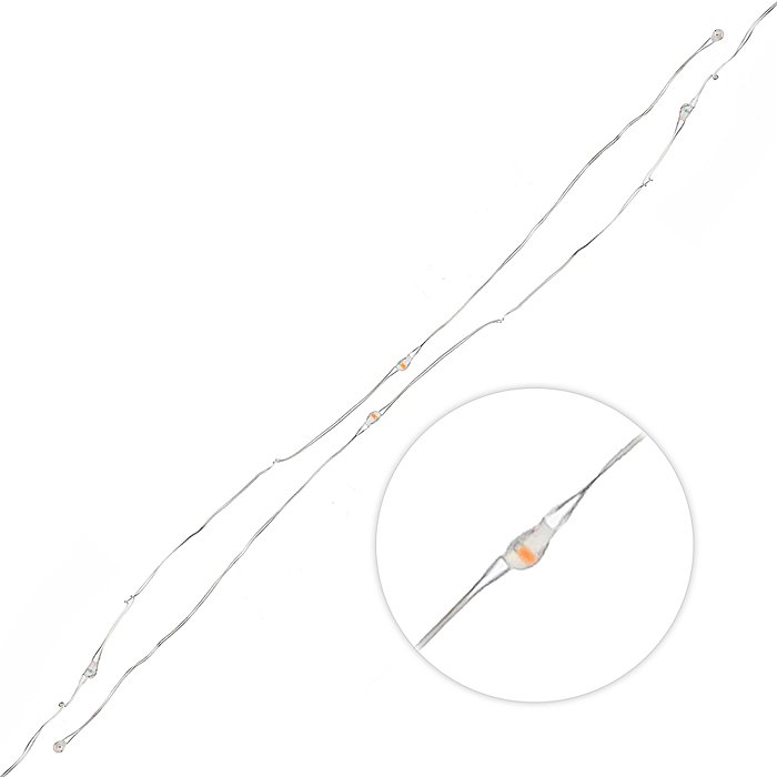 Электрогирлянда светодиодная Роса, 10 м, 100 ламп, зеленый в пакете 