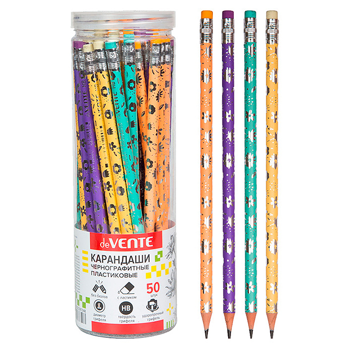 Карандаш чернографитный "Flower" HB, диаметр грифеля 2 мм Карандаш чернографитный "Flower" HB, диаметр грифеля 2 мм