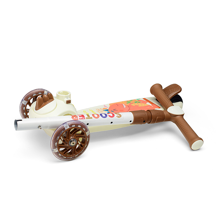 Фото к товару Самокат U001198Y 3-х кол., коричневый, PU, в коробке Самокат U001198Y 3-х кол., коричневый, PU, в коробке