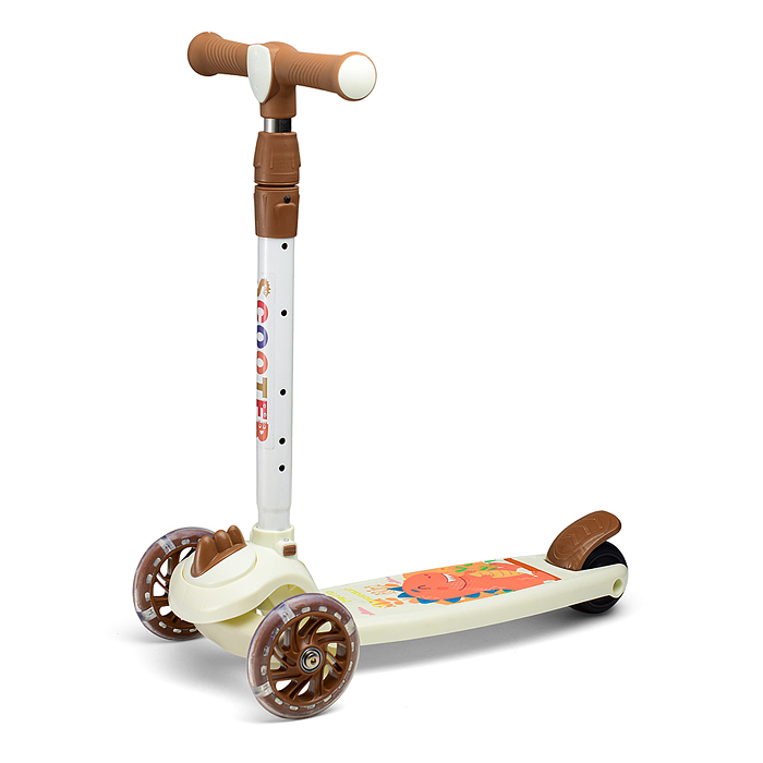 Фото к товару Самокат U001198Y 3-х кол., коричневый, PU, в коробке Самокат U001198Y 3-х кол., коричневый, PU, в коробке