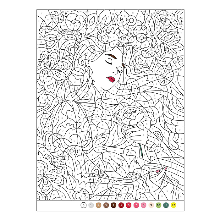 Фото к товару Цветовой код. Раскрась по номерам. Принцессы и царевны Цветовой код. Раскрась по номерам. Принцессы и царевны