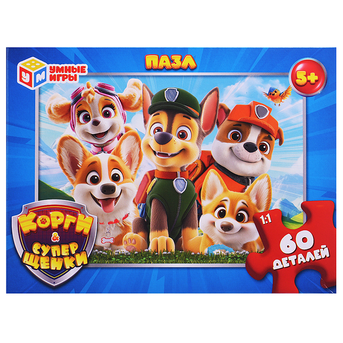 Пазлы 60 "Корги & Суперщенки"