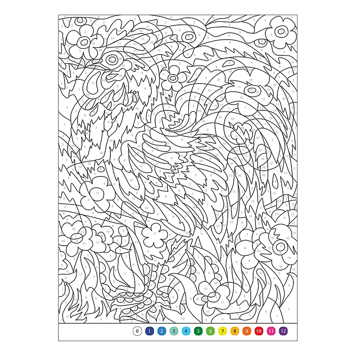 Цветовой код. Раскрась по номерам. Мир животных