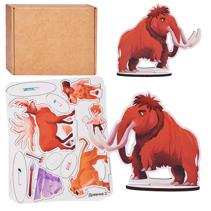 Игровой набор "До нашей эры" (дерево) крафтовая коробка Игровой набор "До нашей эры" (дерево) крафтовая коробка