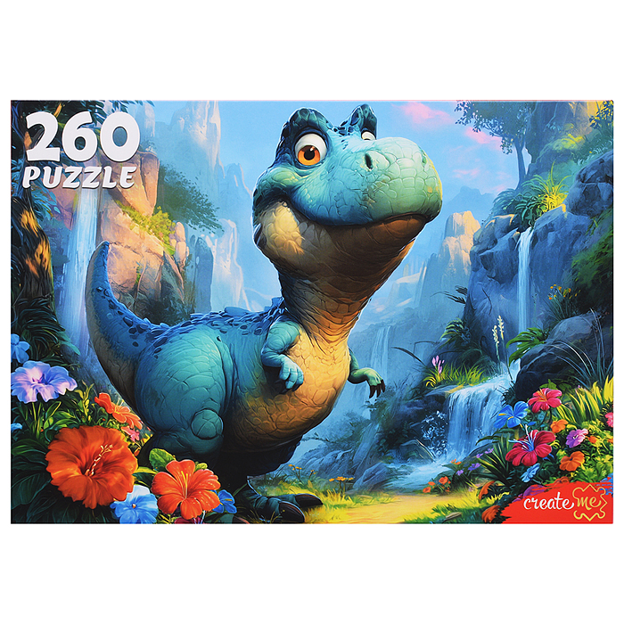 Пазлы 260 "Динозавр на прогулке"