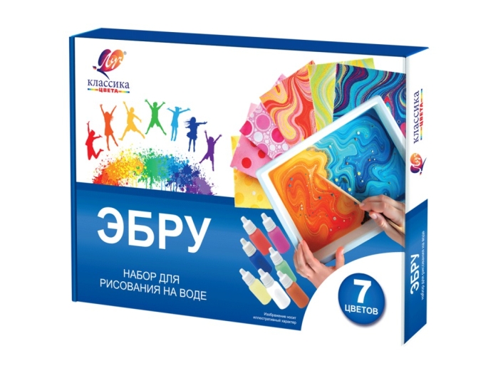 Набор для рисования на воде "Эбру" 7 цветов 