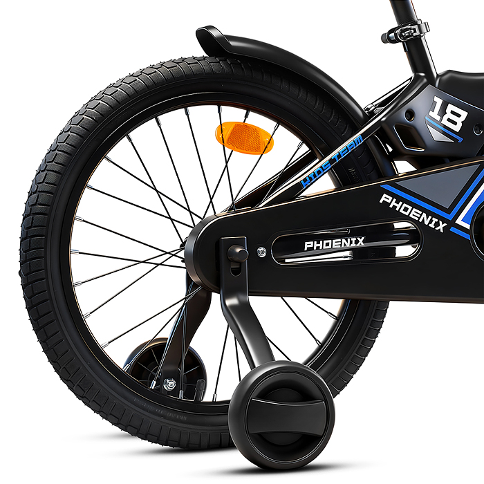 Фото к товару Велосипед 18" Rocket Phoenix, цвет черно/синий Велосипед 18" Rocket Phoenix, цвет черно/синий