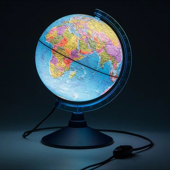 Фото к товару Интерактивный глобус Земли политический 210мм с подсветкой Интерактивный глобус Земли политический 210мм с подсветкой