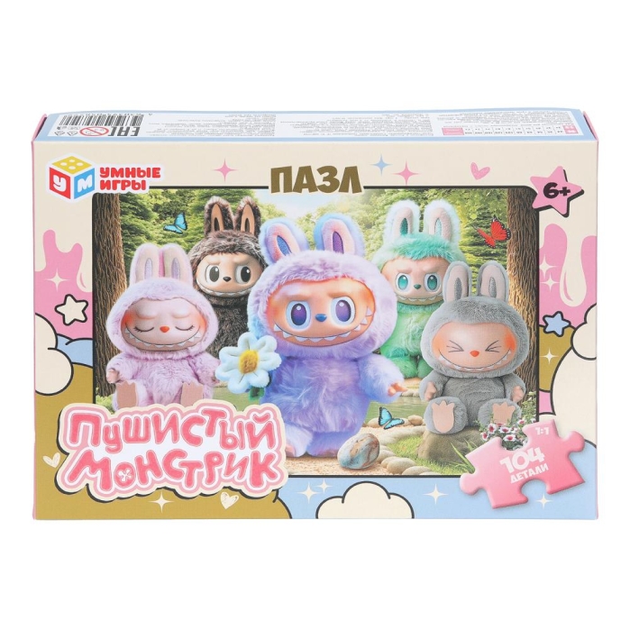 Пазлы 104 "Пушистый монстрик"