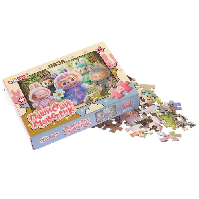 Пазлы 104 "Пушистый монстрик"