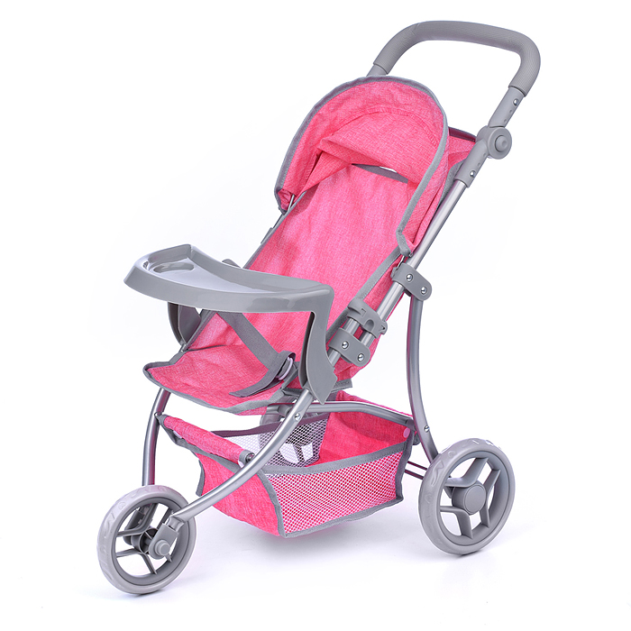 Фото к товару Коляска для кукол 9377B-T, 3-х колесная, металлическая, складная, прогулочная с козырьком, с корзин Коляска для кукол 9377B-T, 3-х колесная, металлическая, складная, прогулочная с козырьком, с корзин