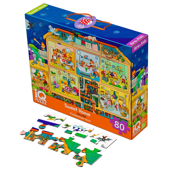 Фото к товару IQ Пазл с развивающей игрой 80 "Милый домик" 5+ (new) IQ Пазл с развивающей игрой 80 "Милый домик" 5+ (new)
