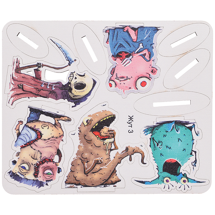 Игровой набор "Жутики" (дерево) крафтовая коробка 