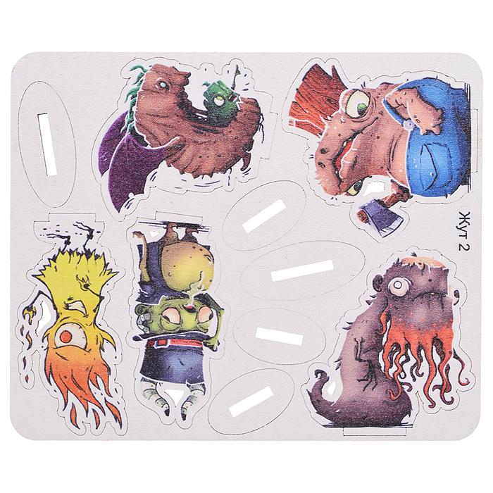 Игровой набор "Жутики" (дерево) крафтовая коробка 