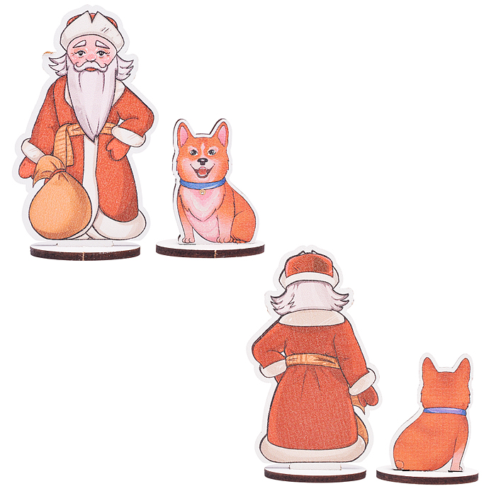 Игровой набор "Зимние забавы" (дерево) крафтовая коробка 