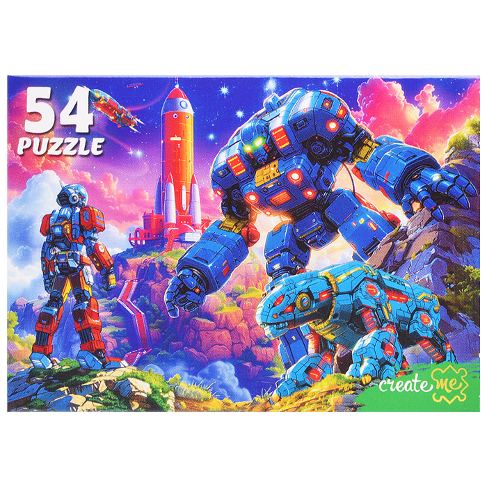 Пазлы 54 "Мир мощных траенсформеров"
