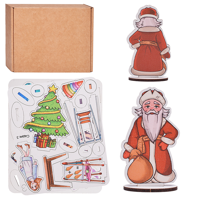 Игровой набор "Детский сад" (дерево) крафтовая коробка Игровой набор "Детский сад" (дерево) крафтовая коробка