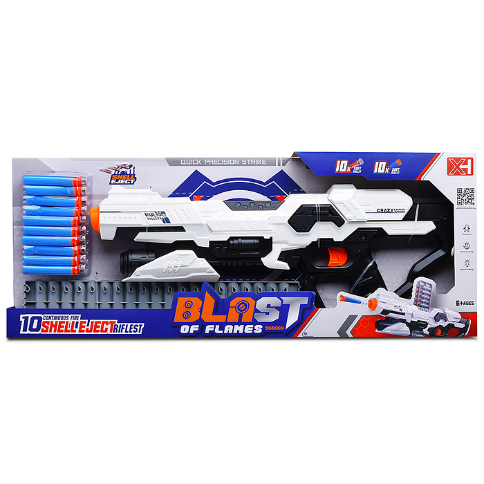 Бластер XH953 "Плазменный Удар" с полимерными пулями, в коробке