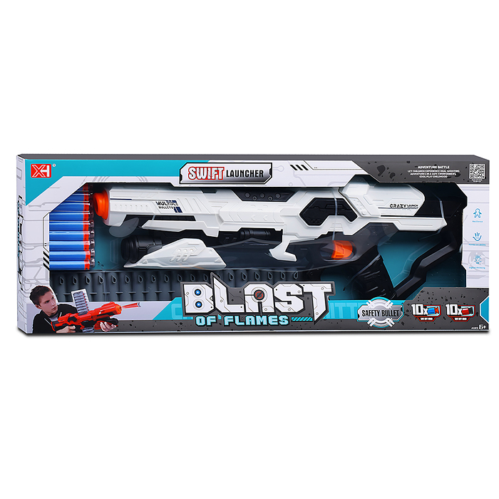 Бластер XH9999-1 "Квантовый Разрушитель" с полимерными пулями, в коробке