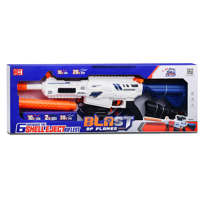 Бластер XH918 "Электро-Клык" с полимерными пулями, в коробке