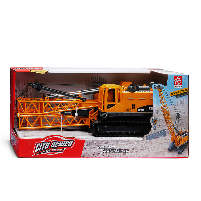 Кран RJ3399A "Башенный" (свет, звук) в коробке (желтый)