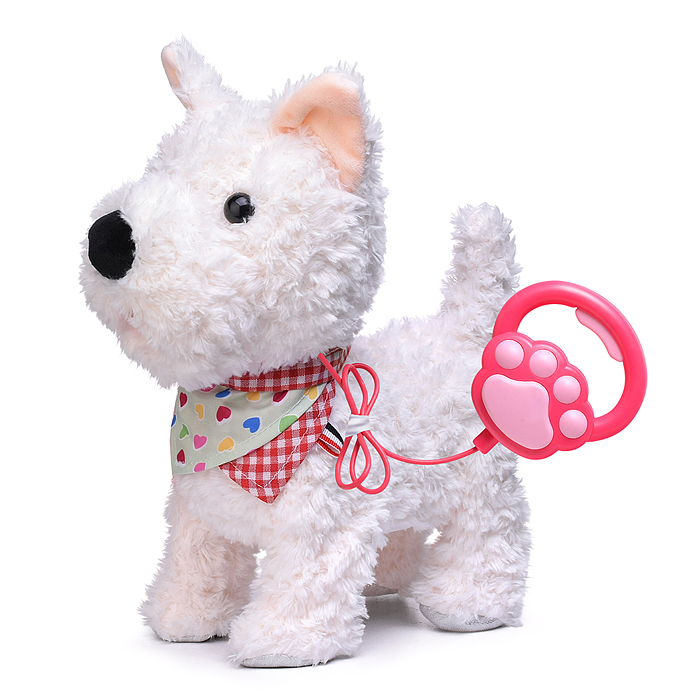 Собака 00-7633 "Снежок" (поет, ходит, повторяет) в пакете