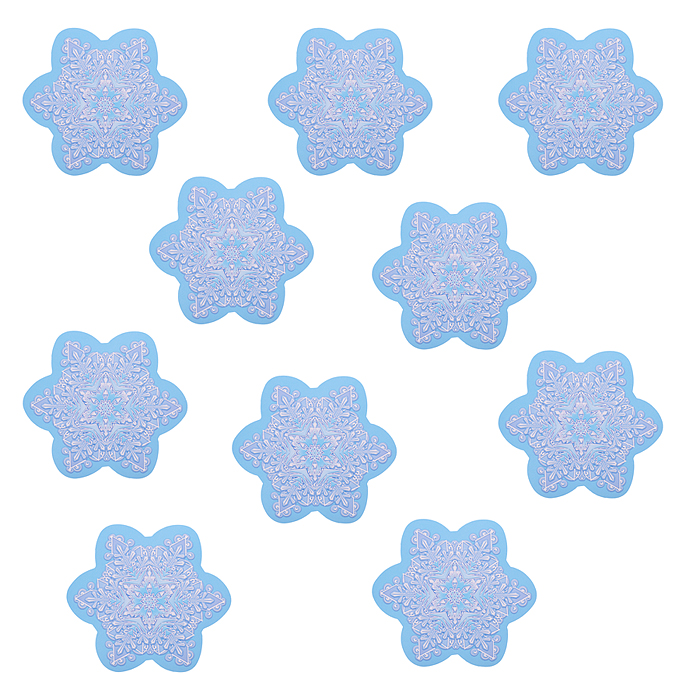 Набор украшений со скотчем "Снежинки" двухсторонние Набор украшений со скотчем "Снежинки" двухсторонние