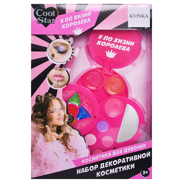 Фото к товару Косметика для девочек тени для век, блеск для губ Cool Star Косметика для девочек тени для век, блеск для губ Cool Star