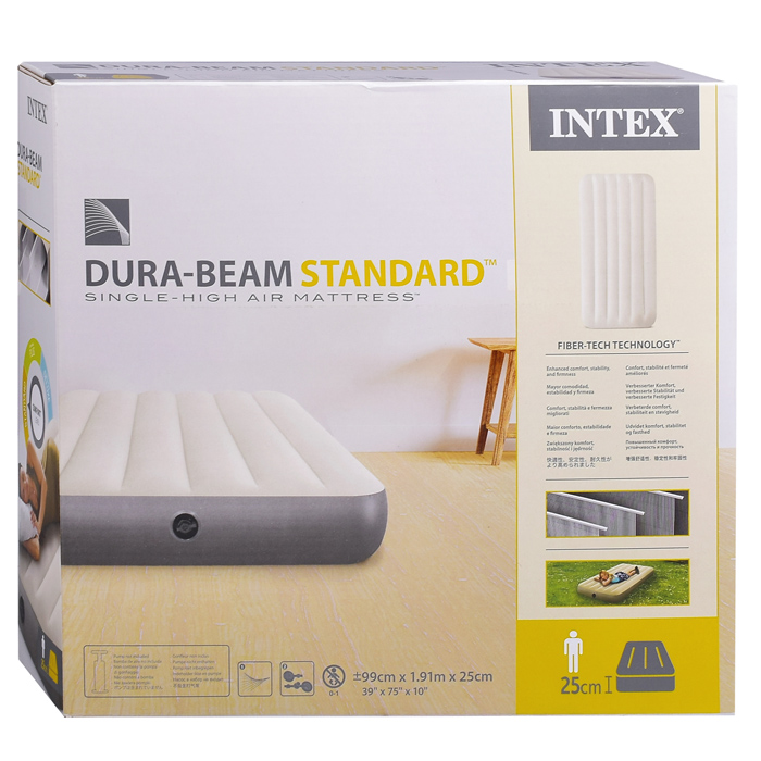 Кровать надувная Dura-Beam Standard, 99 х 191 х 25 см, 64101 INTEX