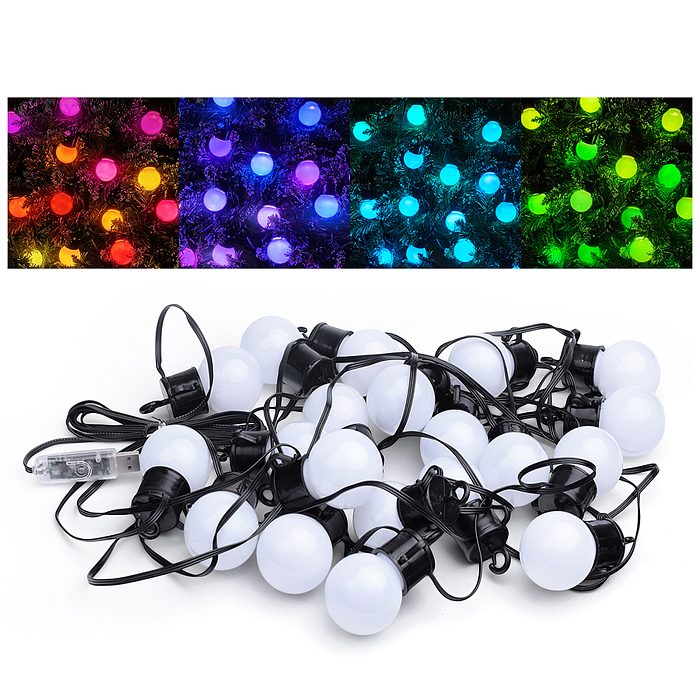 Электрогирлянда S0458 Smart 6 м, 20 ламп, 10 режимов, USB, ИК пульт (цветная)в пакете Электрогирлянда S0458 Smart 6 м, 20 ламп, 10 режимов, USB, ИК пульт (цветная)в пакете