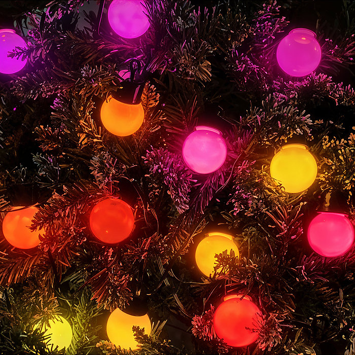 Электрогирлянда S0458 Smart 6 м, 20 ламп, 10 режимов, USB, ИК пульт (цветная)в пакете 