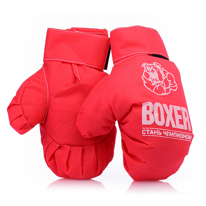 Фото к товару Детские игровые боксерские перчатки ткань (красные) Детские игровые боксерские перчатки ткань (красные)
