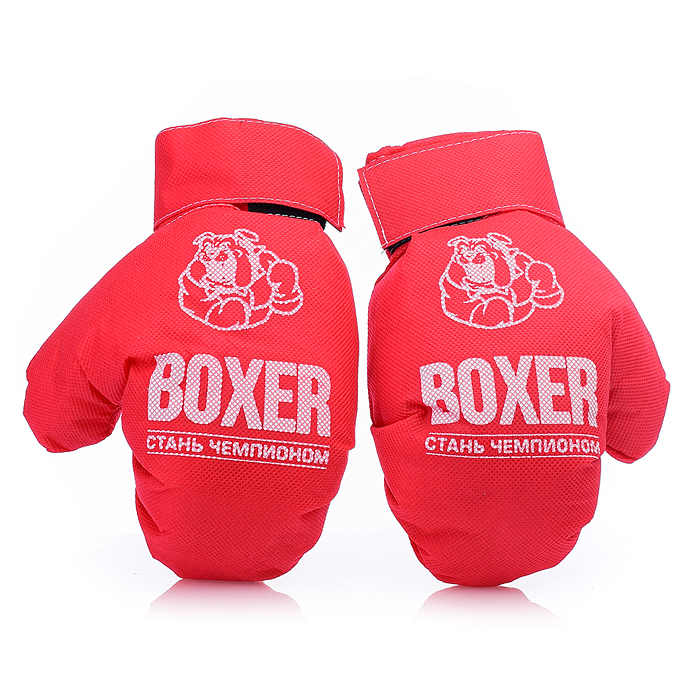 Фото к товару Детские игровые боксерские перчатки ткань (красные) Детские игровые боксерские перчатки ткань (красные)
