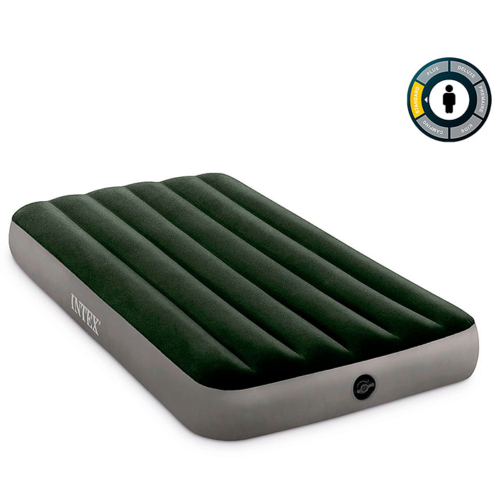 Надувной матрас-кровать "Престиж" с насосом на бат. (99*191*25см)