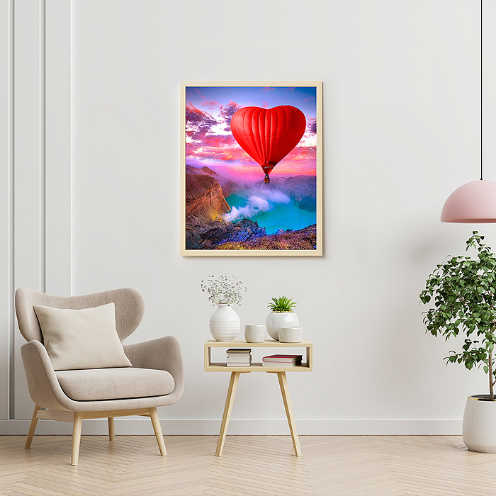 Картина по номерам 40х50 "Полёт на воздушном шаре" (32 цвета)