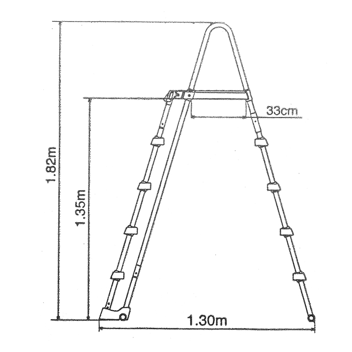 Лестница для бассейнов до 132 см.