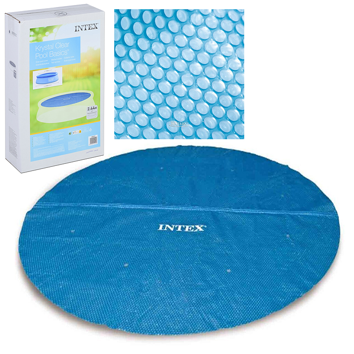 Тент солнечный (пузырьковое теплосберегающее покрывало) для бассейна 2.44 м, 28010 INTEX