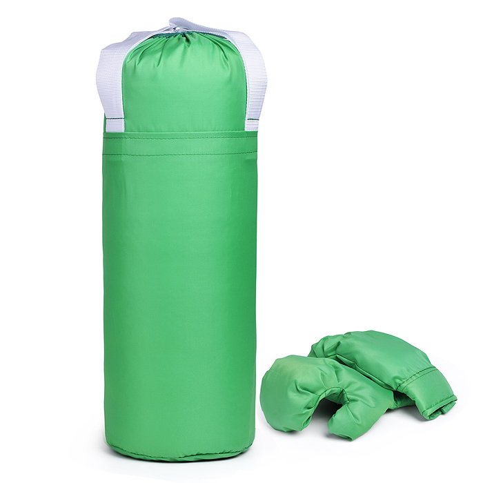 Набор детский игровой (перчатки, груша 50 см.) Оксфорд (салатовый)